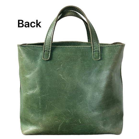 Portland Leather Goods Medium Zipper Crossbody Bag in Cowboy Mint Green - Picture 10 of 16